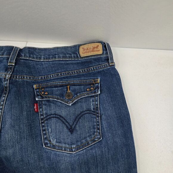 Levi's 515 boot cut jeans blue denim 16 s/c medium wash womens 4712 - Picture 4 of 12